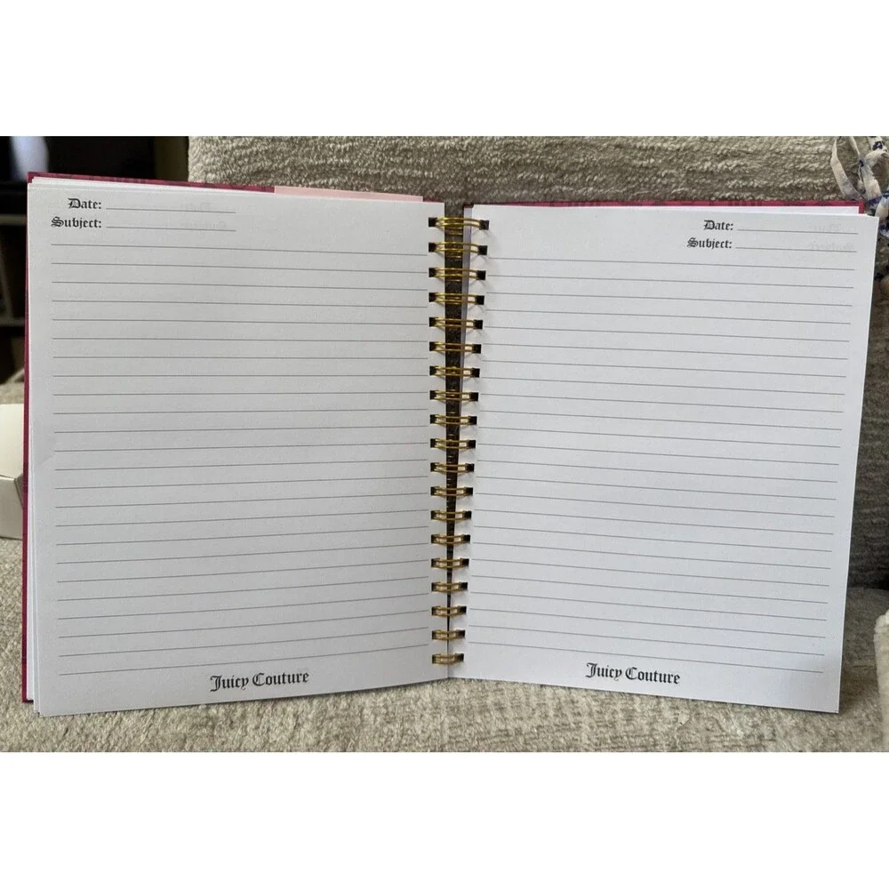 Juicy Couture Large 316 Page Journal Heart Pen Pink Gold Notebook NWT